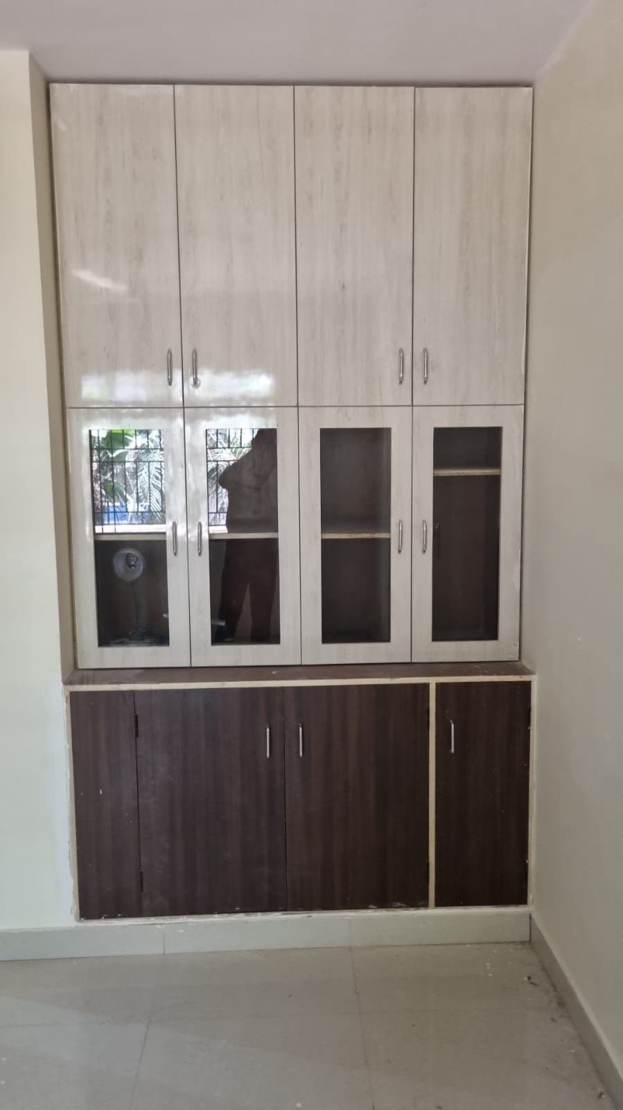 Fitted crockery and storage unit, Electronic City renovation, Bangalore
